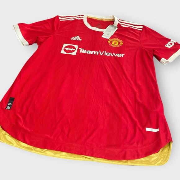 Adidas 2021/22 Manchester United Home Jersey Authentic Red Mens size XL H31090 - Picture 2 of 12